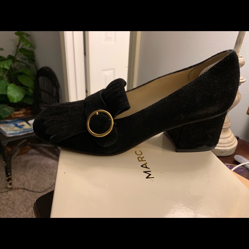 Black suede shoes